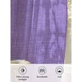thumbnail image 6 of Sheer Curtains 96 Inches Long 2 Panels Set for Living Room, Lavender Burlap Texture Semi Sheer Curtains for Windows, Farmhouse Vintage Lavender Voile Window Treatments Rod Pocket Curtain, 6 of 7