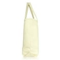 thumbnail image 6 of DALIX 22" Extra Large Cotton Canvas Zippered Shopping Tote Grocery Bag in Natural, 6 of 6