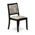 thumbnail image 4 of Luxe by East West Furniture Dining Room Chair with White and Gray Pattern Faux Leather and upholstered back, 4 of 7