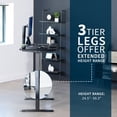 thumbnail image 4 of VIVO Electric 55" x 28" Stand Up Desk, Black Table Top, Black Frame, 4 of 8