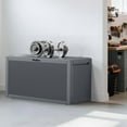 thumbnail image 3 of 90gal Outdoor Garden Plastic Storage Deck Box Chest Tools Cushions Toys Lockable Seat, 3 of 8