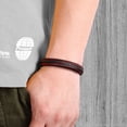 thumbnail image 2 of STRAND MEN'S GENUINE LEATHER BRACELET, 2 of 4