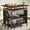 Brown, variant on Tribesigns L-Shaped Bar Table, 4 Tiers Wood Pub Table with Storage Shelves and Stemware Racks for Kitchen, Dining Room, Black