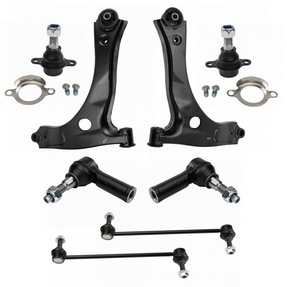 TRQ Front Lower Control Arms Outer Tie Rods Links Kit Fits 15-19 Ford Transit PSA60150