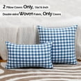 thumbnail image 6 of Farmhouse Plaid Light Blue Throw Pillow Covers 16x16 Set of 2, 16 x 16 Blue and White Checkered Decorative Throw Pillows for Couch and Bed, Blue Outdoor Throw Pillows for Patio Porch, 6 of 6