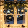 thumbnail image 5 of Christmas Tree Hanging Ornament Set Shatterproof Plastic Assorted Decorative Blue Gold, 5 of 6