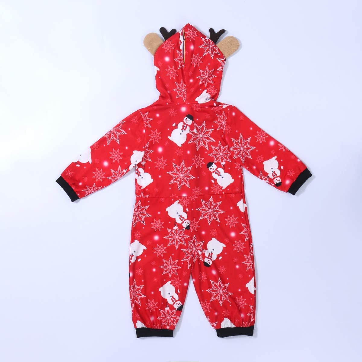 GRNSHTS Family Matching Christmas Pajamas Onesies Snowman Print Holiday Pjs One Piece Hooded Pajamas Jumpsuit Sleepwear (Kids,2T)