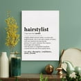 thumbnail image 2 of Hairstylist Definition Print Canvas Wall Art Hair Salon Decor Hairstylist Painting Canvas Poster Framed Ready To Hang Dictionary Artwork Hair Stylist Gift, 2 of 4