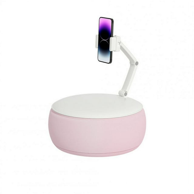 Tablet Stand Pillow Phone Holder 360°Adjustable Tablet Holder Flexible Arm Cell Phone Holder Clamp Portable Monitor Pink