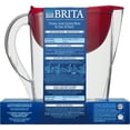 thumbnail image 4 of Brita Pacifica Plastic 10-Cup Red Water Filter Pitcher, 4 of 10