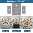 thumbnail image 6 of HELLHERO Highland Cow Print Lazy Boy Chair Covers Slipcover Holly Berry Print Recliner Slip Covers for Lazyboy Recliners, Home Decor for Christmas, 6 of 8