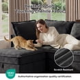 thumbnail image 6 of BedLuxury 126" Modular Sectional Sofa with Storage, Oversized U-Shaped Modern Sofa Couch with Movable Ottomans for Living Room, Office, Dark Gray, 6 of 9