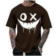 thumbnail image 2 of Donemore Men's Summer Round Neck Short Sleeve T-Shirt with Trendy Printed Design, Lightweight Breathable Casual Top for Daily Wear, Versatile Stylish Men's Clothing, 2 of 4