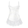 thumbnail image 5 of Fengqque Sexy Women Transparent Lace Sling Solid Clor Lingerie Pajamas Nightdress, 5 of 7