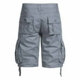 thumbnail image 6 of BXINGOHAI Cargo Shorts Mens Shorts for Casual Wear - Multi Pockets Clothing Bike Shorts Vacation Clearance Sale Gray,M, 6 of 7