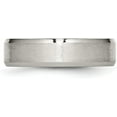 thumbnail image 4 of Chisel Stainless Steel Brushed and Polished 6.2mm Flat Beveled Edge Band - Ring Size 7.5, 4 of 8