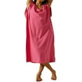 thumbnail image 1 of PENGXIANG Femmes Été Décontracté Surdimensionné Longue Robe Couleur Unie Sans Manches Débardeur Robes Plage Robe de Soleil, 1 of 4