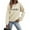 Beige, variant on Sweatshirt for Women Christian Faith God is Good Letter Print Long Sleeve Tunic Tops Religious Inspirational Casual Loose Fit Blouses