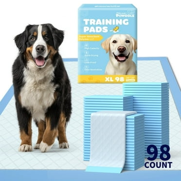 Powools Puppy Pads, Extra Large 6-Layer Super Absorbent Leak-Proof Pee Pads, 34" x 28", 98 Count
