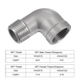 thumbnail image 4 of Unique Bargains Raccord de Tuyau Coudé Mâle à Femelle 1/2 NPT en Acier Inoxydable 304, 4 of 5