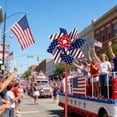 thumbnail image 5 of AYktou 10 Pack Patriotic Pinwheels July Of 4Th Decorations, Independence Day Windmill USA Flag Wind Spinner Memorial Day Party Supplies for Table Centerpiece Parade, Scare Birds Repellent Devices, 5 of 7