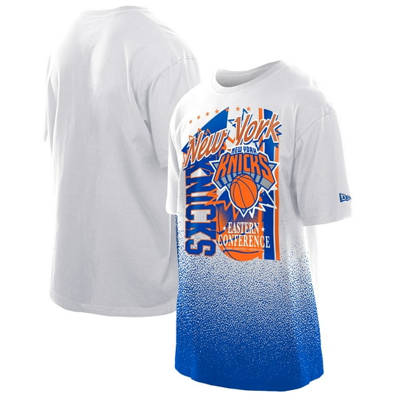Men's New Era  White New York Knicks Injection Sport Classics T-Shirt