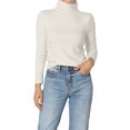 thumbnail image 1 of TheMogan Women's PLUS Essential Soft Jersey Ruched Turtle Neck Long Sleeve Slim Fit Top, 1 of 7