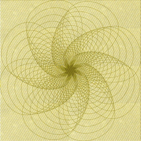 Ahgly Company Machine Washable Indoor Square Transitional Yellow Area Rugs, 8' Square