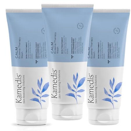 KAMEDIS Eczema Therapy Wash | Gentle Foaming Gel for Face, Body & Scalp | Baby & Adult Eczema Treatment | Botanical Rich, Dermatologist Recommended, Made in USA, 6.7 fl,oz. (3 Pack)