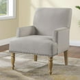 thumbnail image 4 of Comfort Pointe Anna Polyester Fabric Arm Chair with Turned Leg in Beige, 4 of 14
