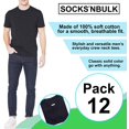 thumbnail image 2 of SOCKS'NBULK Mens 48 Pack Cotton Crew Neck Short Sleeve Tee Shirts, Bulk Pack Solid Colors, 2 of 7
