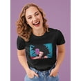 thumbnail image 2 of Pastell Purple Flowers Woman T-shirt Women's -Hulya Ozdemir Designs, Female Large, 2 of 4