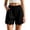 Black, variant on Vivianyo HD Women's Tummy Control High Waist Workout Shorts, Curved Hem Solid Soft Stretch Athletic Short Bottoms for Women, Women's Navy, Sizes S-2XL