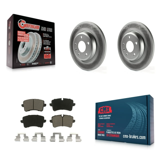 Transit Auto Rear Coated Disc Brake Rotors and Ceramic Pads Kit for Car Audi A7 Quattro A6 KGC-101803