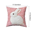 thumbnail image 3 of Uuiauoio Easter Pillow Covers 18x18 Cute Bunny Rabbit Easter Themed Print Decorative Outdoor Throw Pillows Spring Decorations Holiday Cushion Covers Rustic Decor for Couch Sofa Bed, 3 of 6