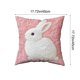 thumbnail image 3 of Funda de almohada de Pascua 17,7x17,7 pulgadas | Funda decorativa de cojín con estampado de conejos adorables | Material de la bandada blanda | Beige Rosa Amarillo | Cremallera invisible extraíble |, 3 of 6