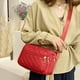 thumbnail image 2 of Bolsa de mensajero a cuadros de color sólido de lona retro para mujer, grandes (rojo) Likrtyny Para Estrenar, 2 of 8