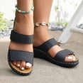 thumbnail image 2 of Orthopedic Sandals for Women Arch Support Slip on Slides Breathable Hollow out Slippers Comfortable Infoor Outdoor Walking Shoes Black Size 6.5, 2 of 7