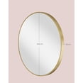 thumbnail image 5 of SONGMICS Espejo Decorativo de Pared, Espejo de Pared Redondo, Marco Metálico, 61 cm de Diámetro, Dorado, 5 of 5