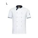 thumbnail image 3 of Qarigey Poliéster Práctico y duradero - Delantal de trabajo de cocina con hebilla de tela transpirable Bolsillo que no destiñe resistente al Camisetas Blanco L, 3 of 6