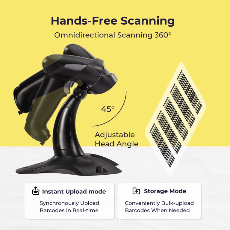 KUIIYER Bluetooth 2D Barcode Scanner – Wireless QR & 1D Barcode Reader With 800x600 Pixel CMOS, 2000mAh Battery, For Warehouse, Retail, Square POS 1 thumbnail image