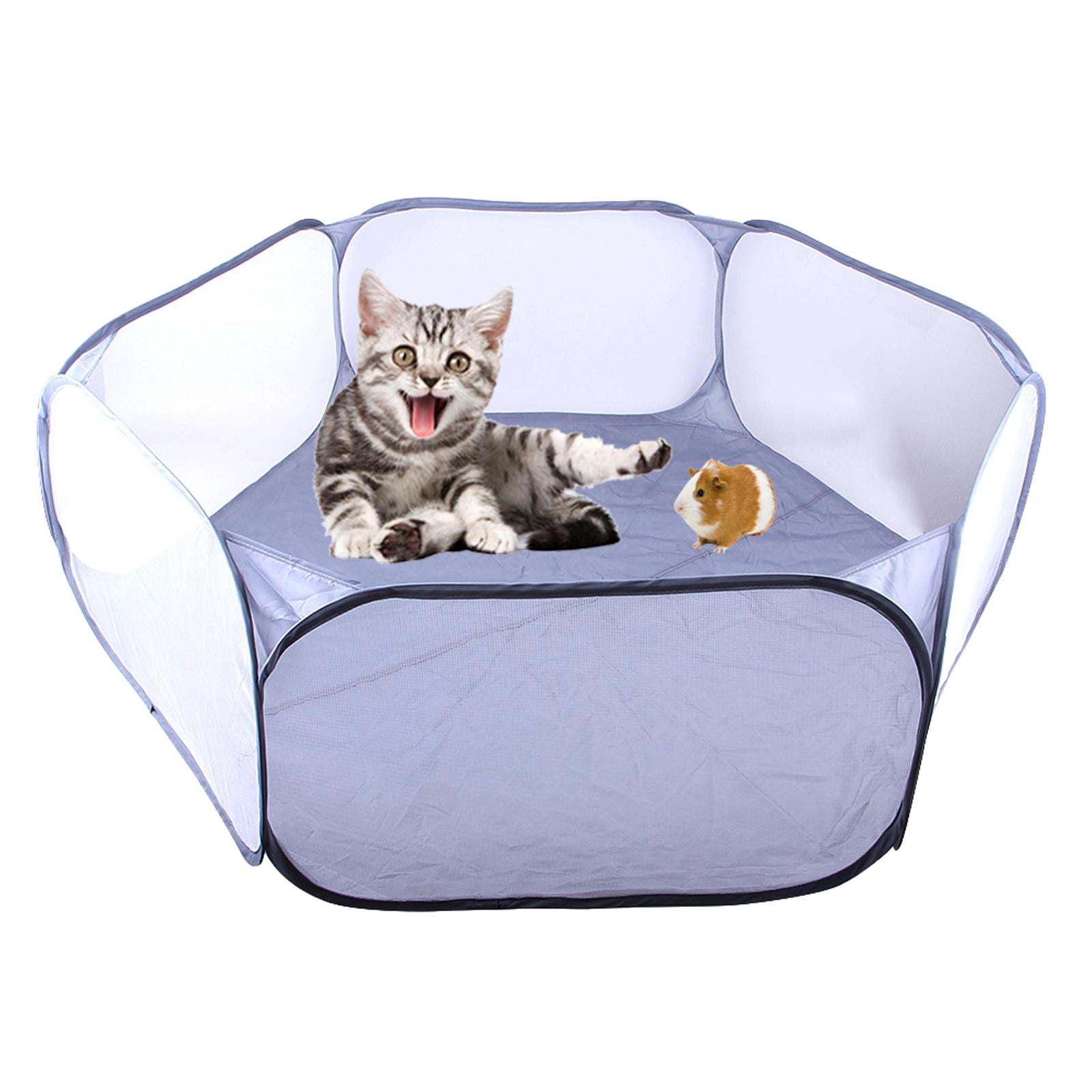 Hamster Playpen Pet Tent Kennel Animal for Chinchilla Rabbit Puppy Playing , Grey
