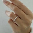 thumbnail image 2 of SOLITAIRE JEWELS 2.5MM Marquise & Round Moissanite Wedding Band Half Eternity Band 18K Yellow Gold, 2 of 4