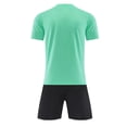 thumbnail image 6 of Vornjynx Boys Active Outfits 2 Piece Short Sleeve Crew Neck T-Shirt and Shorts Kids Summer Football Sports Activewear Green Size 13, 6 of 6
