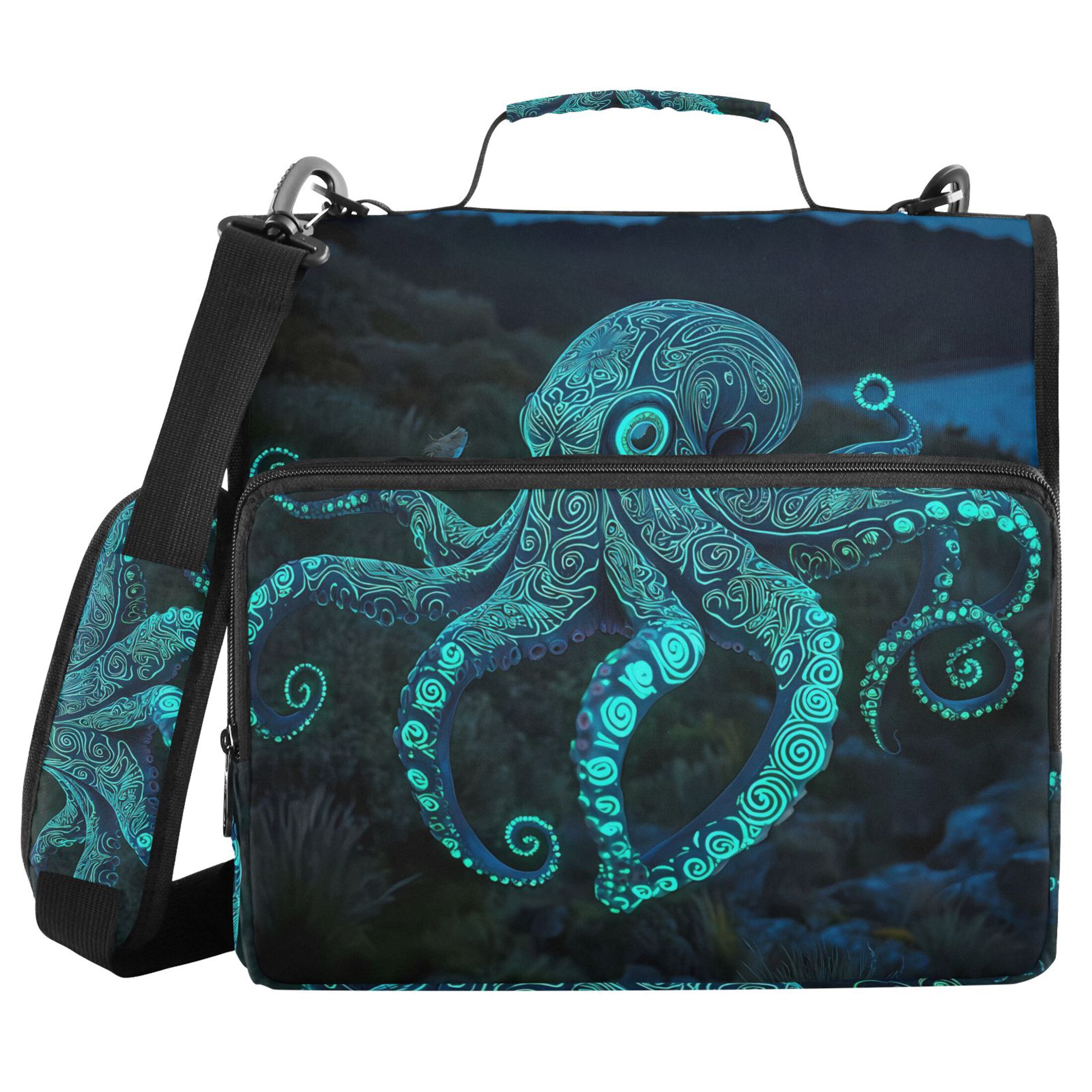 ALAZA Zipper Binder Bag Octopus Texture 3 Ring File Folder Binder Organizer Bag