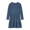 thumbnail image 6 of Fancifize Girls Long Sleeve Ruffle Dress Crew Neck A-Line Fall Casual Dresses with Pockets Teen Girls Plain Midi Dresses for 4-14 Y, 6 of 9