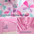 thumbnail image 4 of Sleep Zone Twin Kids Bedding Comforter Set, 5 Piece Girl Cute Durable Children Bed in a Bag, Butterfly, 4 of 8