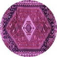 thumbnail image 1 of Ahgly Company Indoor Round Persian Purple Traditional Area Rugs, 4' Round, 1 of 4