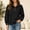 Black, variant on Womens Tops Waffle Knit Henley Tops for Women Long Sleeve Button Collar Pullover Loose Casual Top for Work Daily