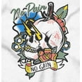 thumbnail image 2 of No Pain No Gain Skull Dagger Tattoo Unisex Plus Fleece Graphic Hoodie Brisco Brands 2X, 2 of 5